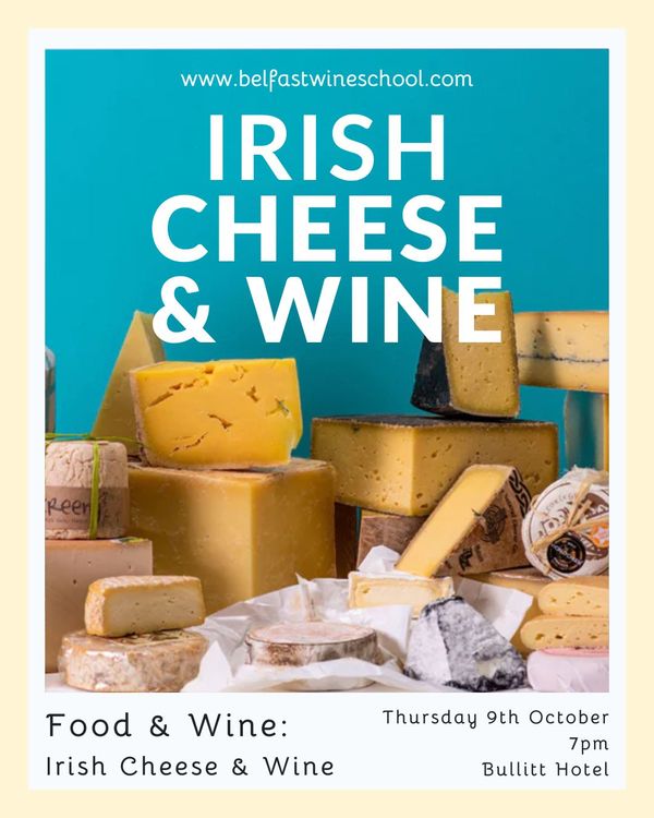 Irish cheeses with wine
