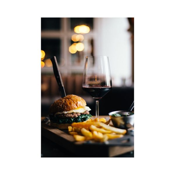 Burger and wine v beer!