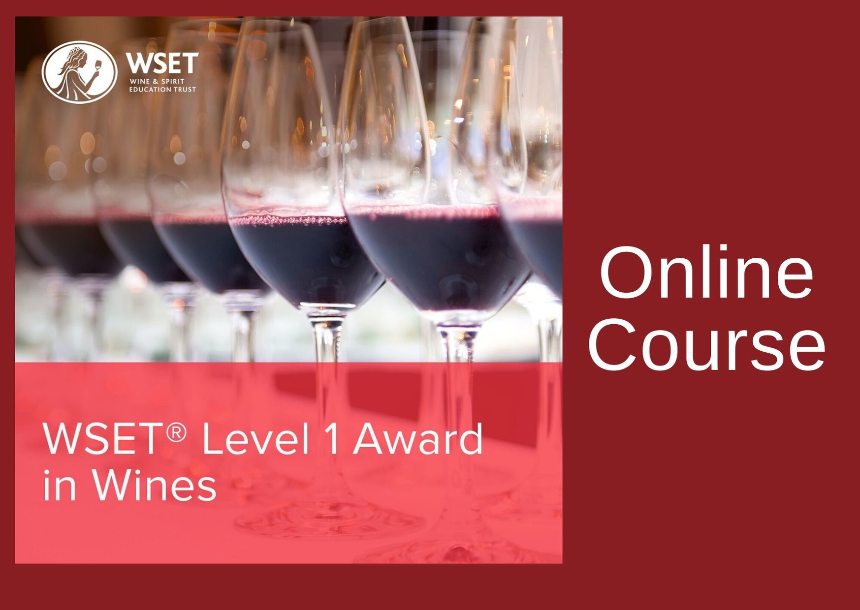 WSET Level 1 Award in Wines & Exam - Online - x3 Evenings