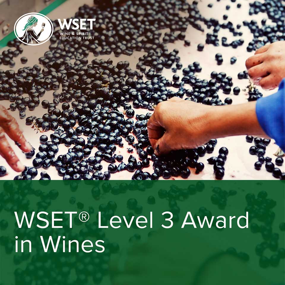  WSET Level 3 Award in Wines Course: Evenings Format (Classroom)