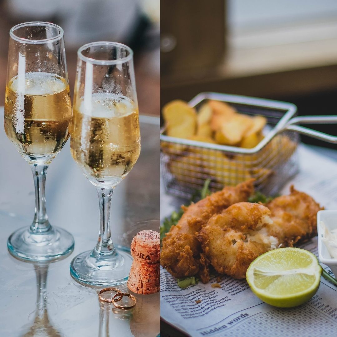 Champagne, Sparkling Wine and Fish & Chips night