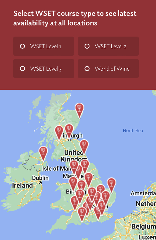 Where to study WSET Courses